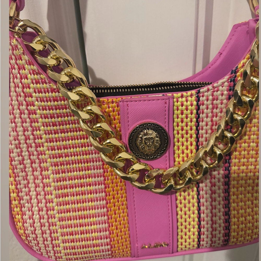 Aldo Pink and Gold Crossbody Bag